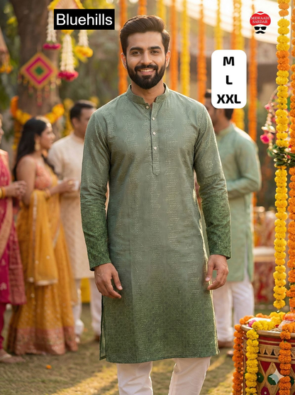 Samaroo Bluehills Rayon Mens Kurta Wholesale