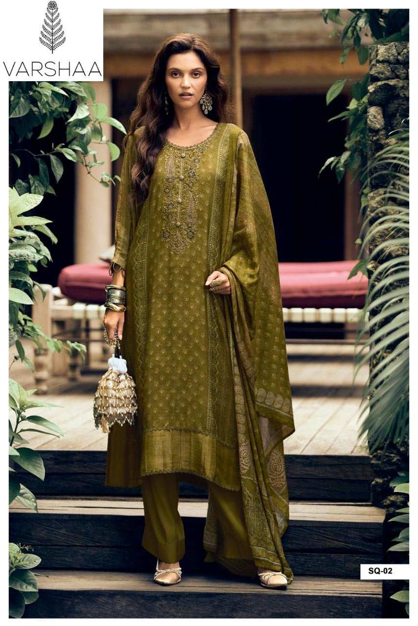 Samarqand Varshaa Viscose Muslin Pant Style Suits Wholesaler Gujarat