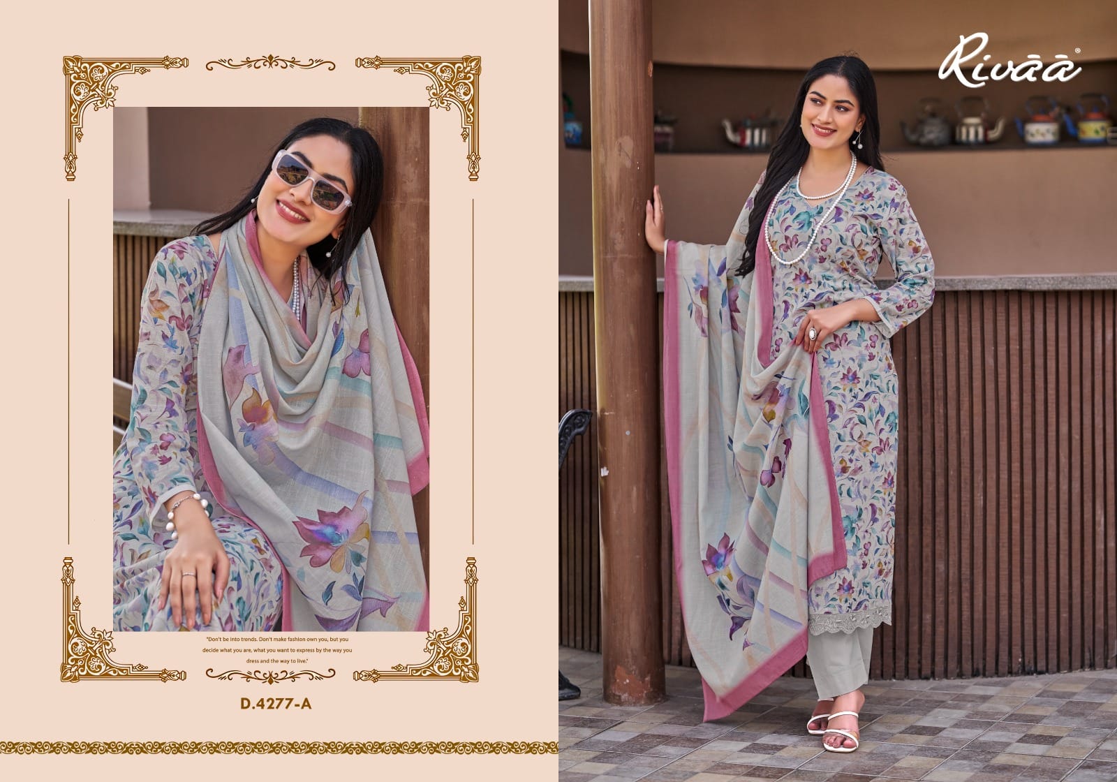 Samaya Rivaa Lilen Pant Style Suits Exporter India