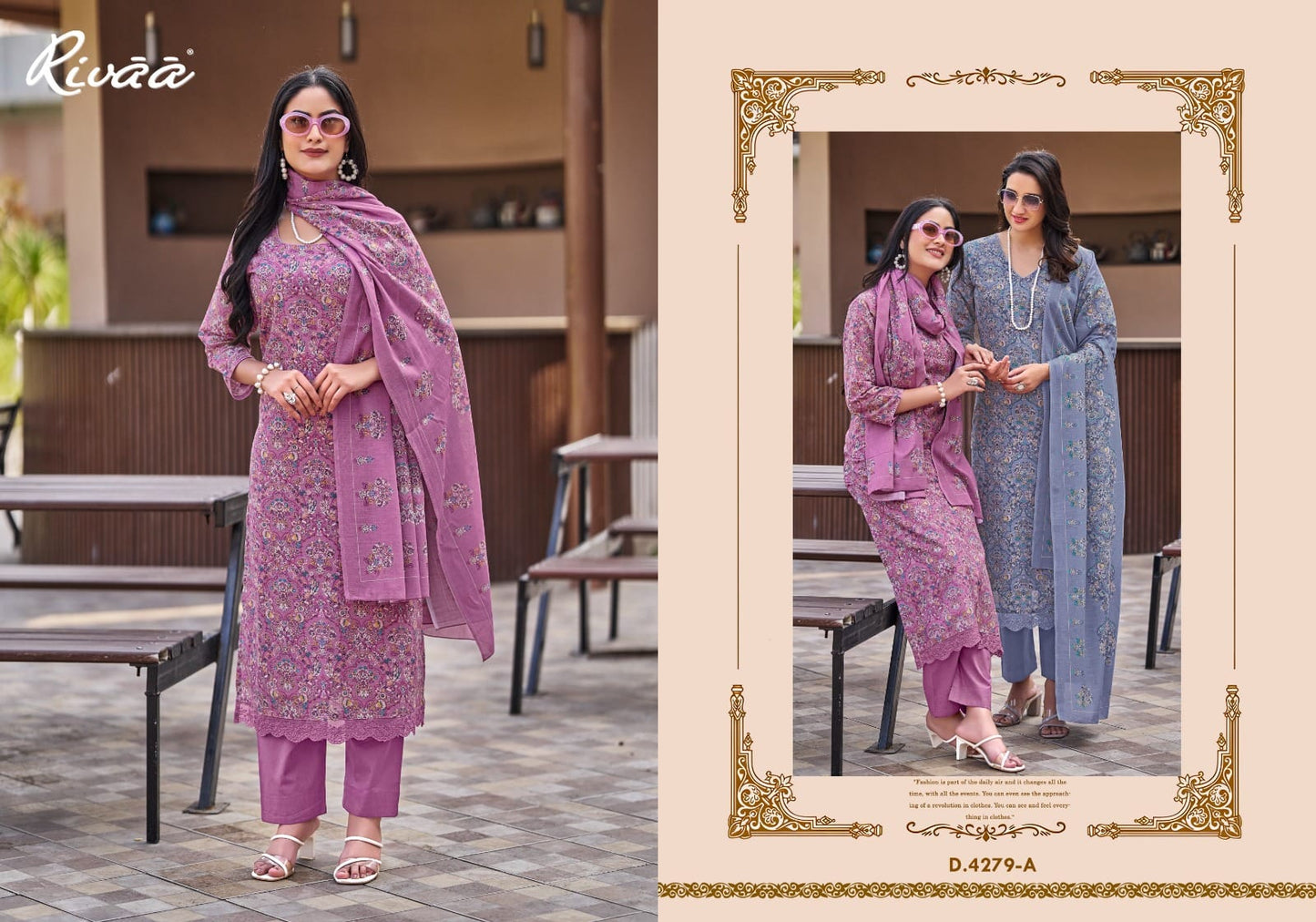 Samaya Rivaa Lilen Pant Style Suits Exporter India