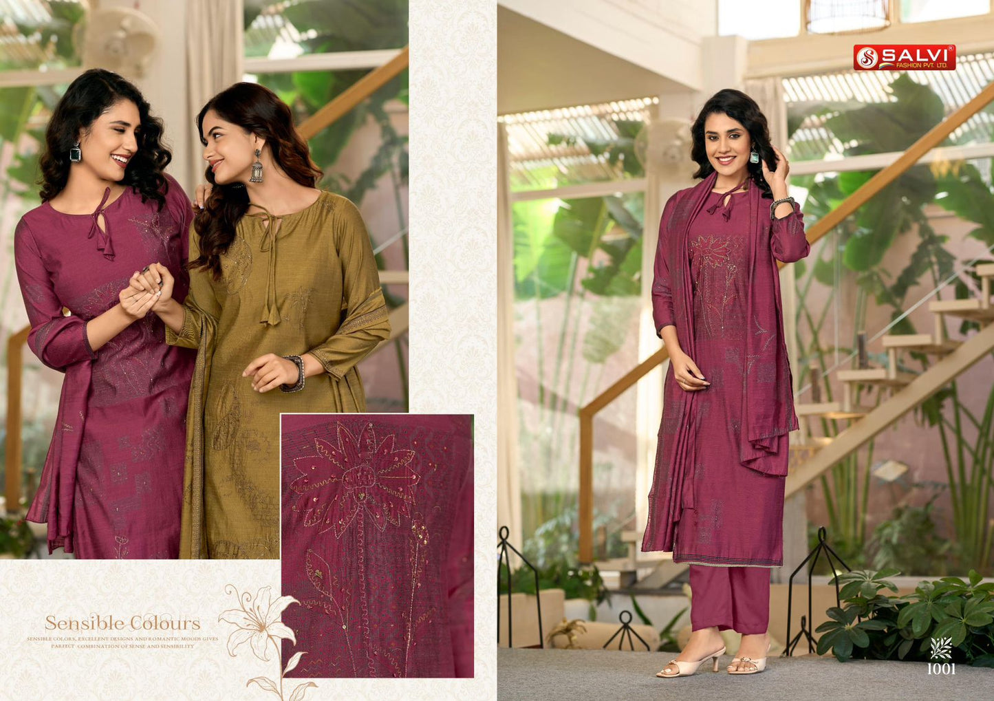 Samaya Silk Salvi Fashion Modal Pant Style Suits Manufacturer India