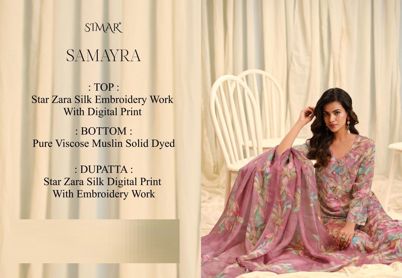 Samayra Simar Silk Pant Style Suits Exporter Ahmedabad