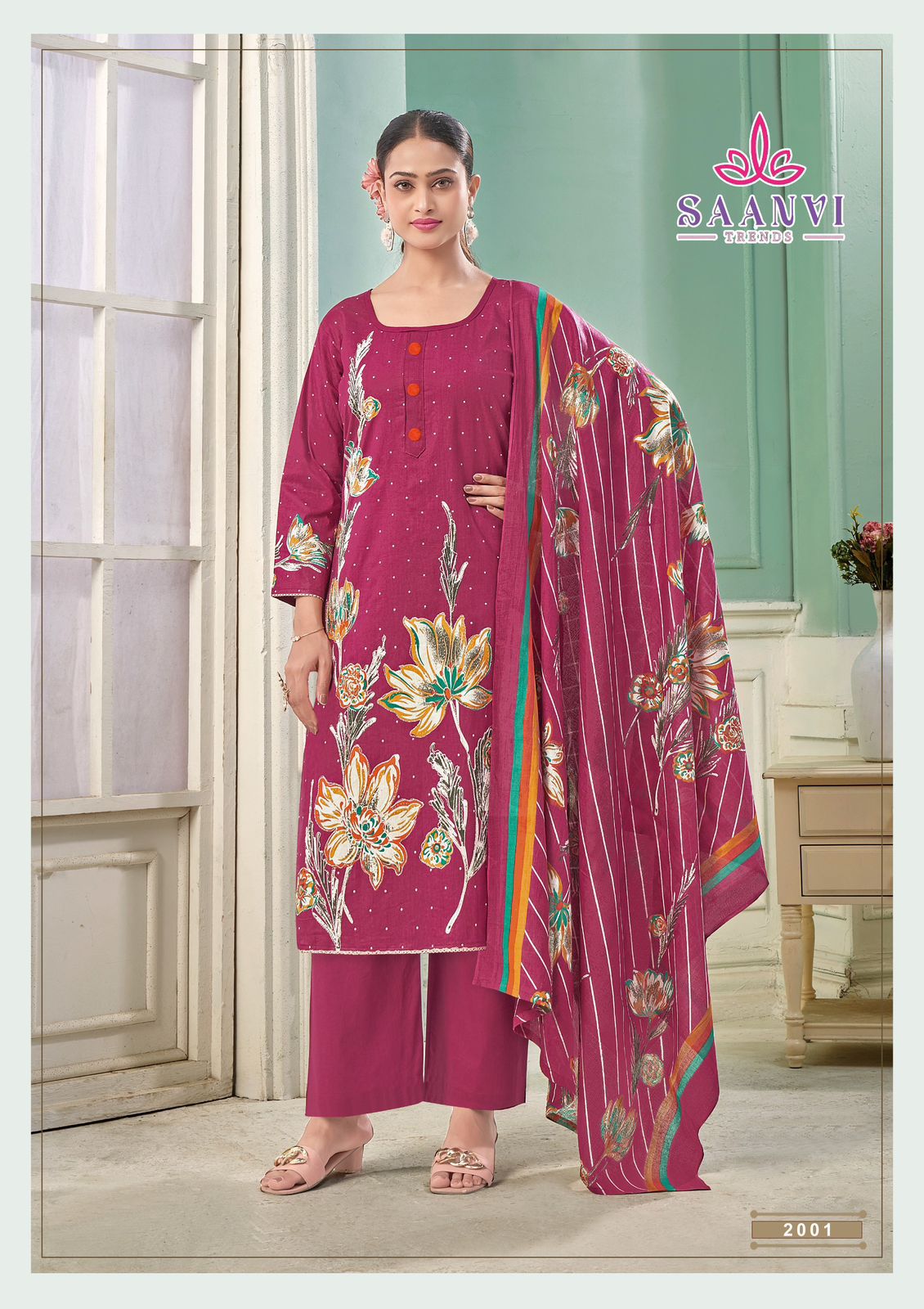 Samayra Vol 2 Saanvi Cotton Karachi Salwar Suits Wholesaler Ahmedabad