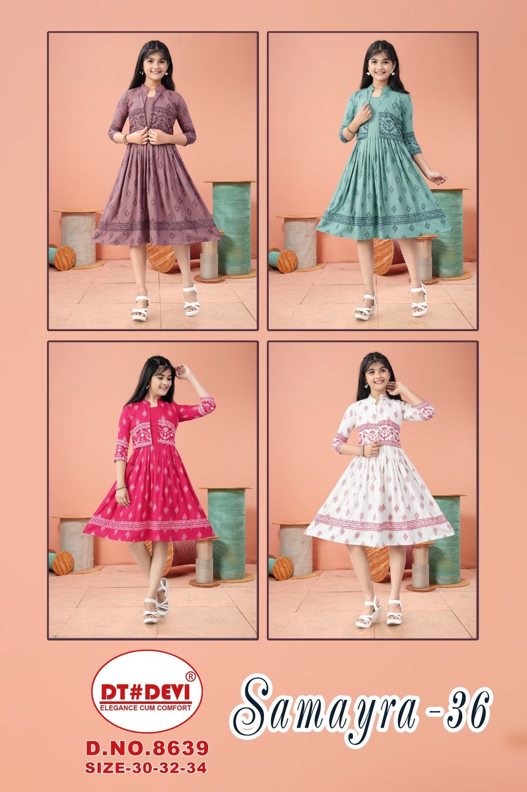 Samayra Vol 36 8639 Dt Devi Rayon Girls Kurti Manufacturer Ahmedabad