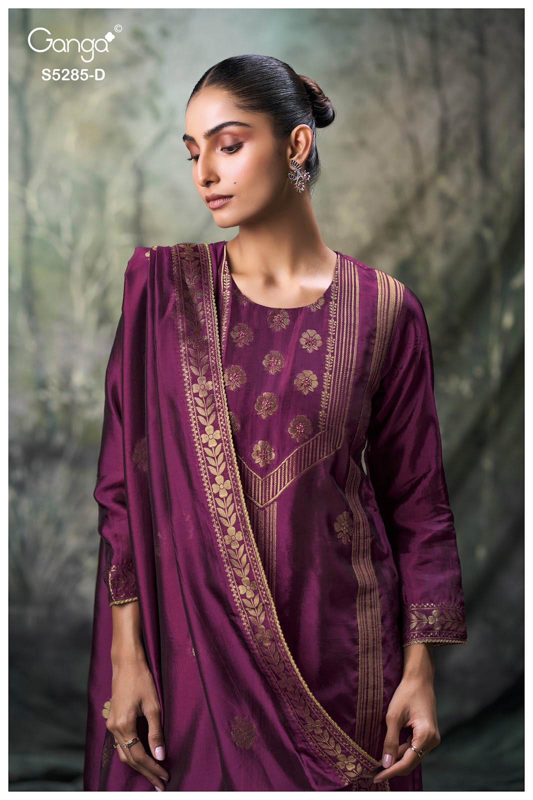 Samci S5285 Ganga Woven Silk Pant Style Suits Exporter Ahmedabad