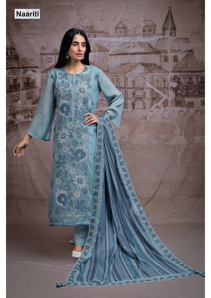 Sameen 2707 Naariti Mul Chanderi Pant Style Suits Supplier