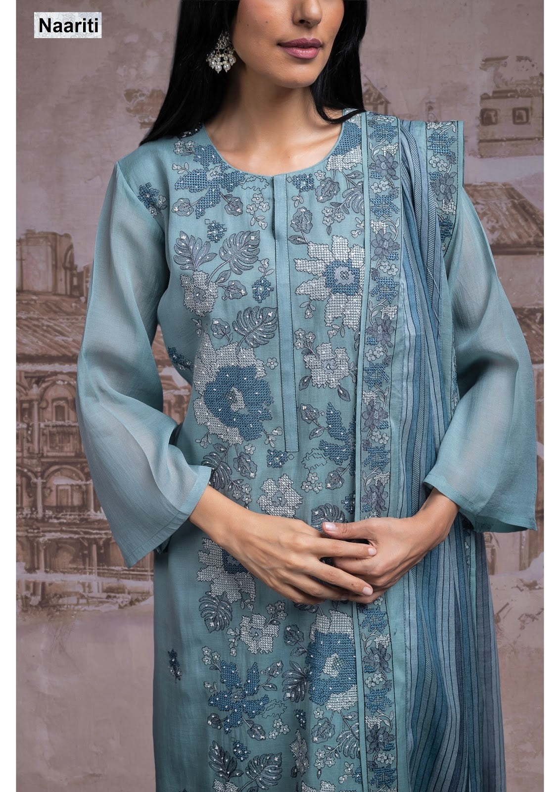 Sameen 2707 Naariti Mul Chanderi Pant Style Suits Supplier