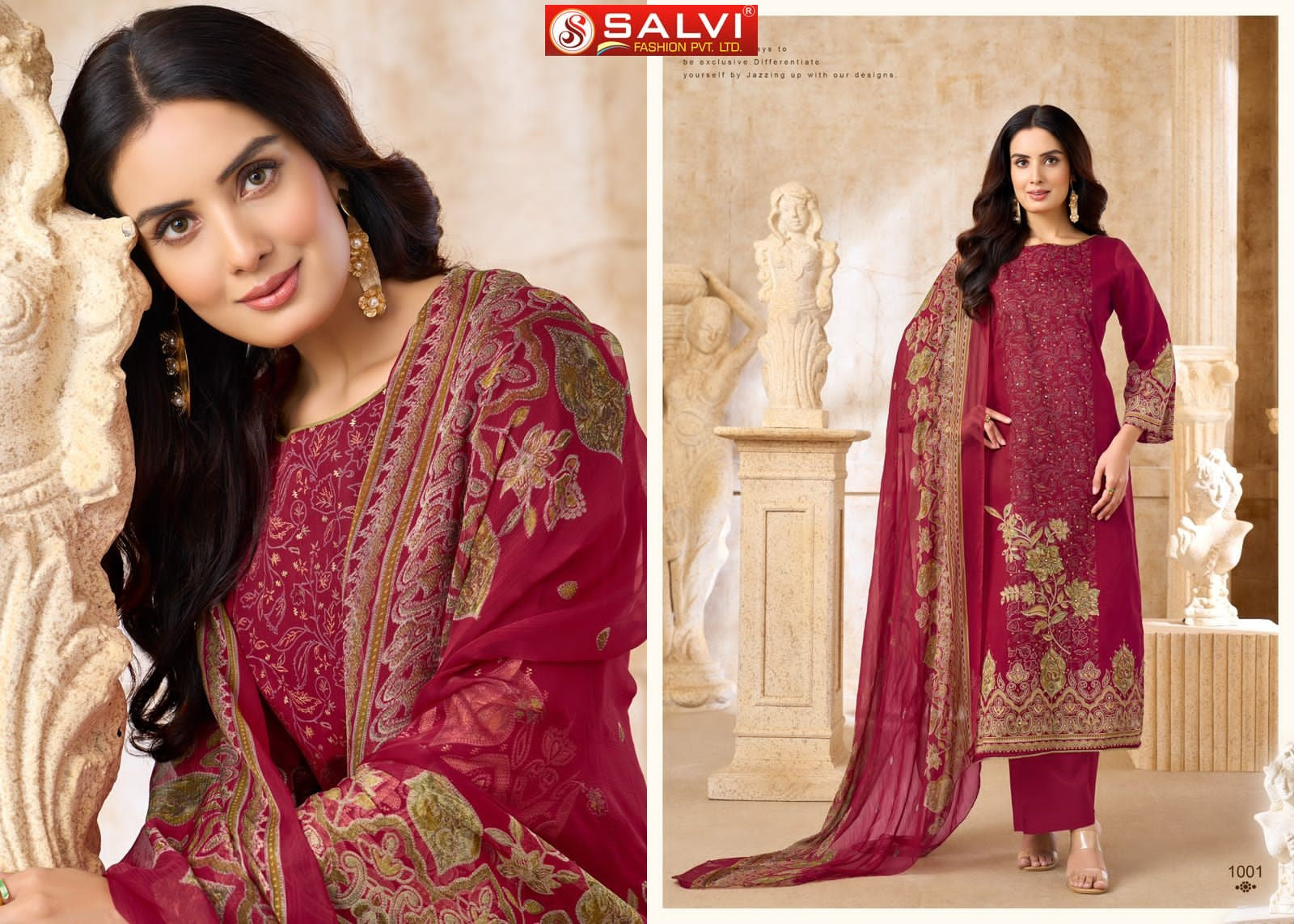 Sameera Salvi Fashion Jam Cotton Pant Style Suits Supplier Ahmedabad
