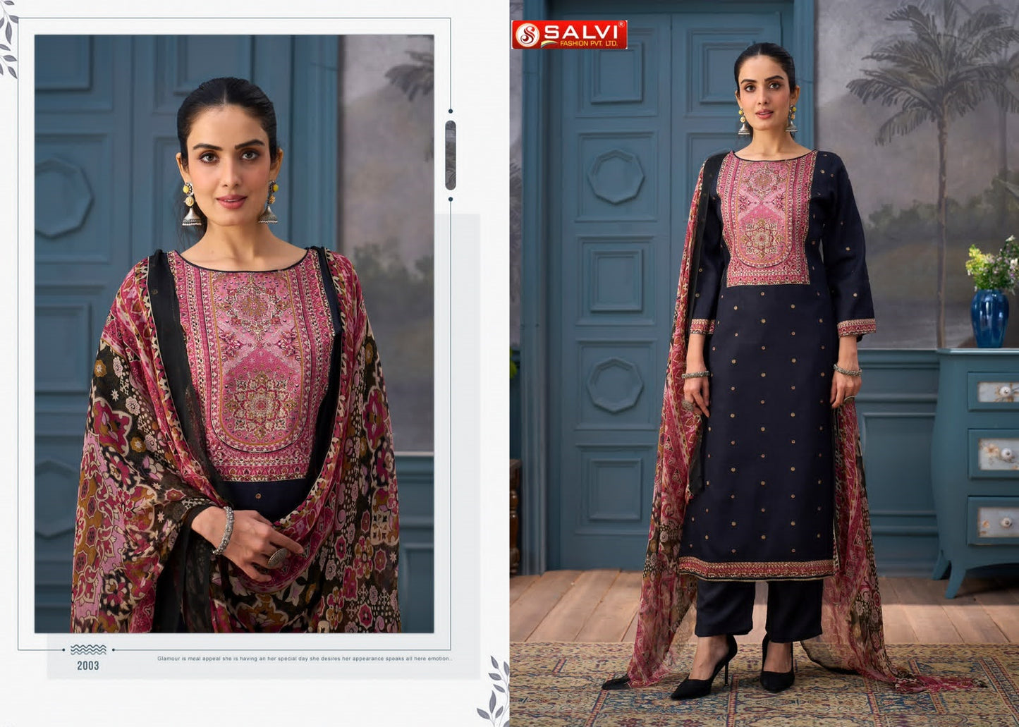 Sameera Vol 2 Salvi Fashion Jam Cotton Pant Style Suits Manufacturer India