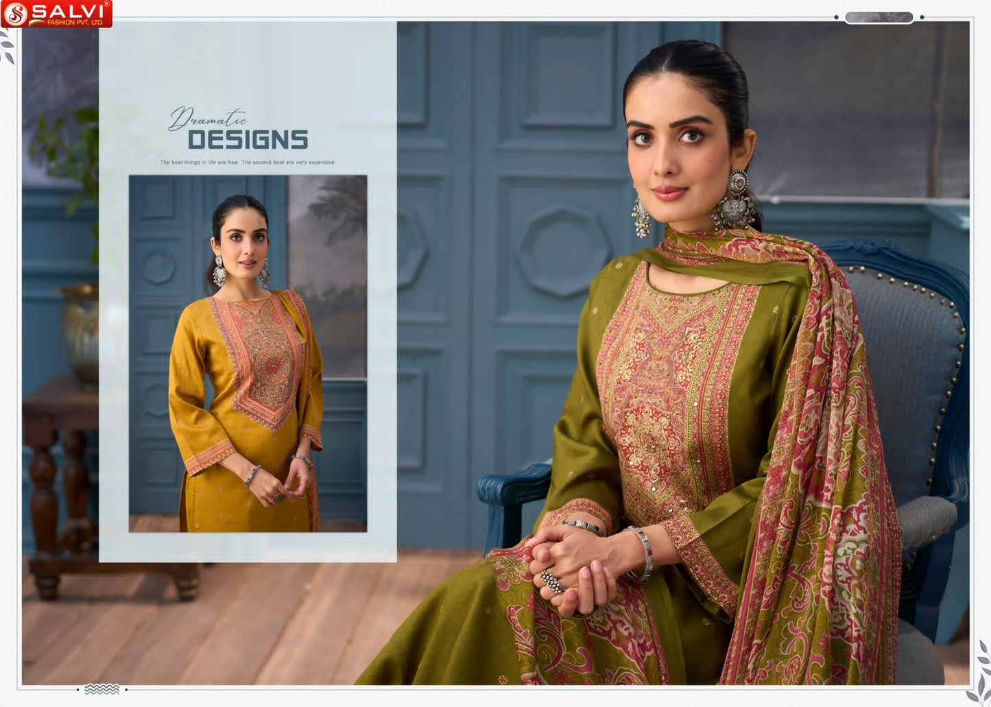 Sameera Vol 2 Salvi Fashion Jam Cotton Pant Style Suits Manufacturer India