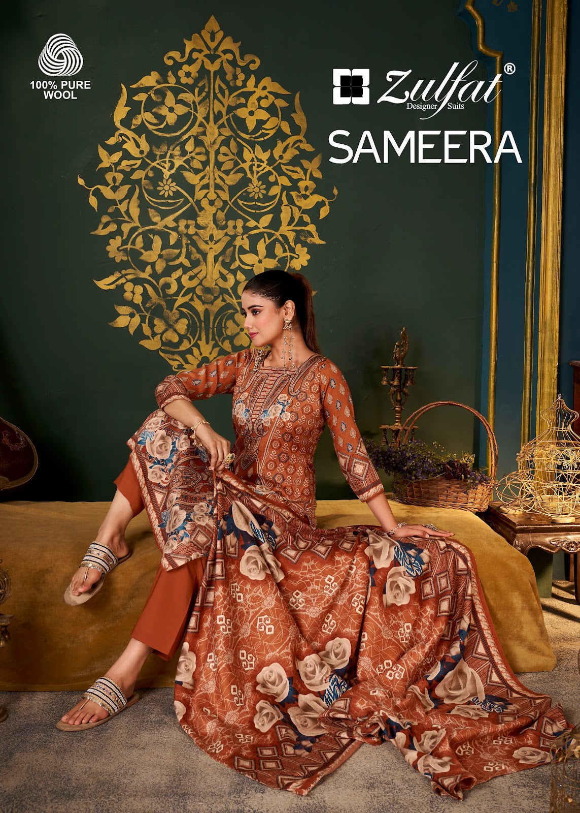 Sameera Zulfat Designer Woolen Pashmina Suits Wholesale Price