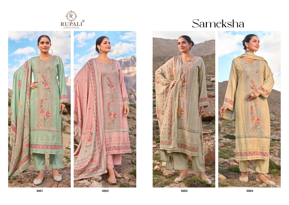 Sameksha Rupali Viscose Pashmina Suits Wholesale Price
