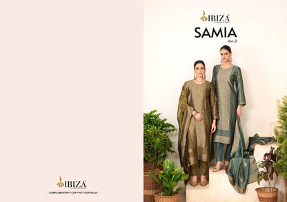 Samia Vol 2 Ibiza Silk Jacquard Pant Style Suits Wholesaler Gujarat