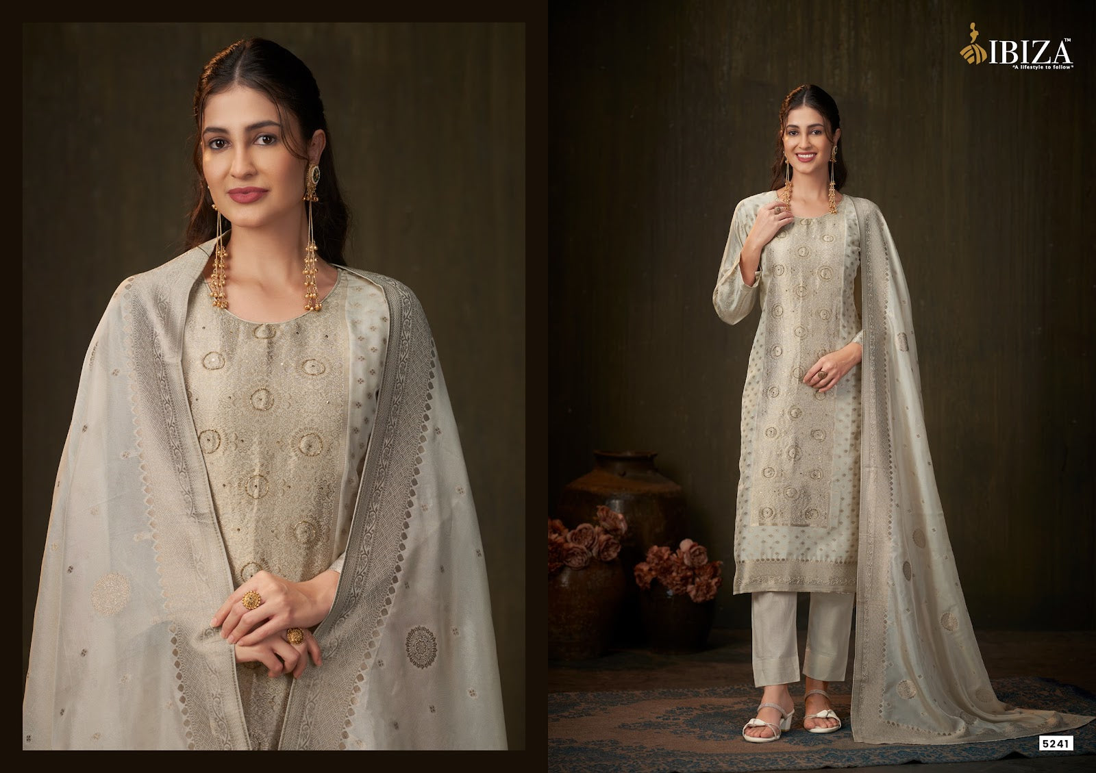 Samia Vol 5 Ibiza Banglori Silk Pant Style Suits Exporter