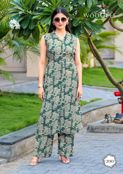 Samiksha Vol 2 Wooglee Rayon Kurti Plazzo Set Supplier