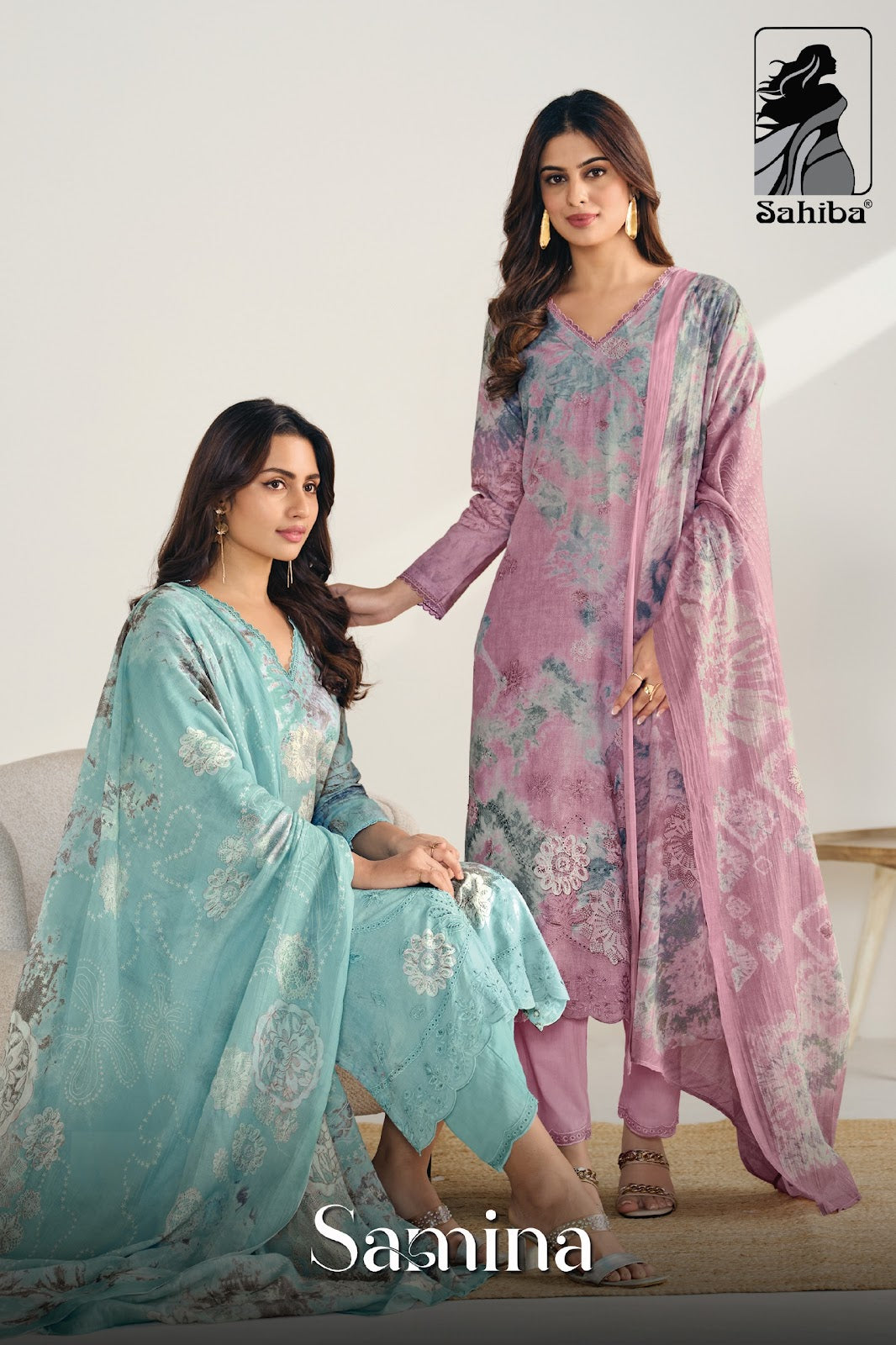 Samina Sahiba Pure Cotton Pant Style Suits Wholesale Price