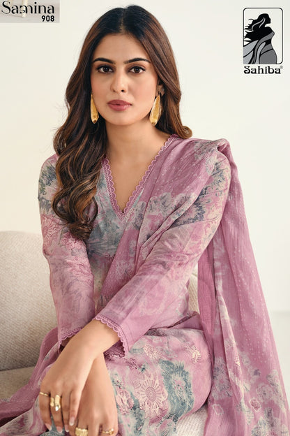 Samina Sahiba Pure Cotton Pant Style Suits Wholesale Price