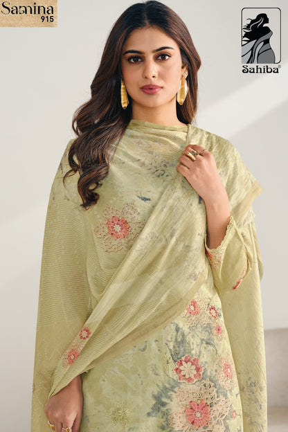 Samina Sahiba Pure Cotton Pant Style Suits Wholesale Price