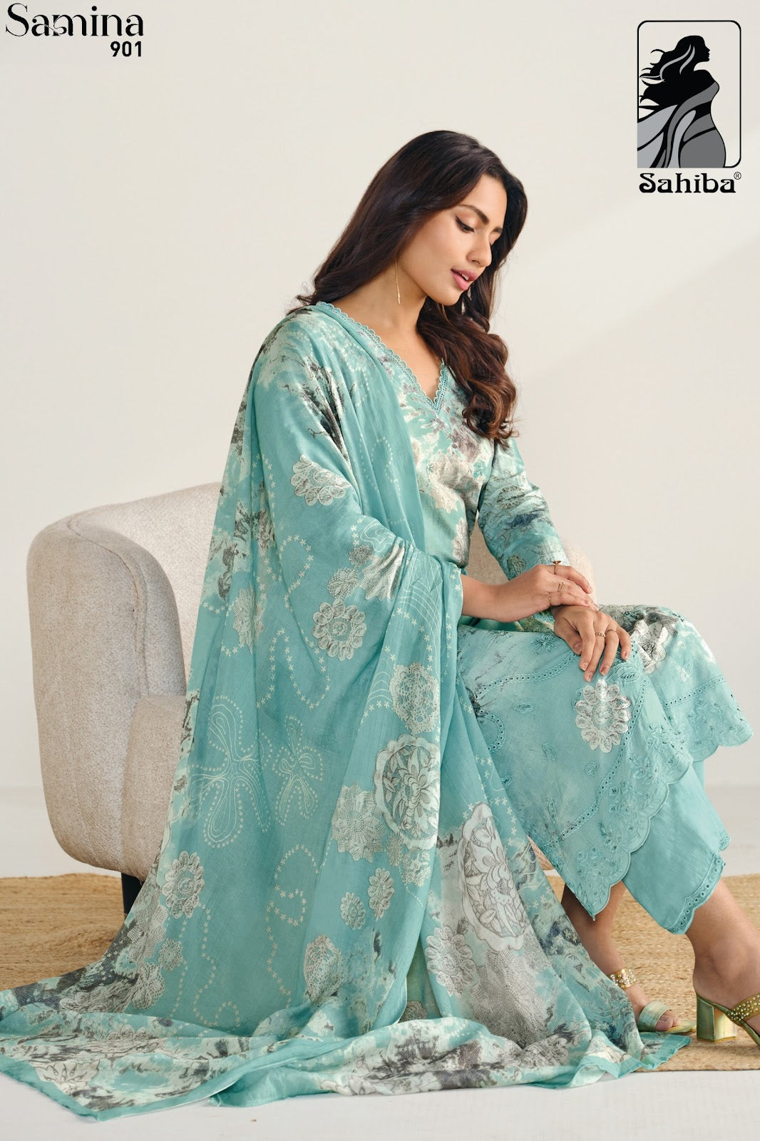 Samina Sahiba Pure Cotton Pant Style Suits Wholesale Price