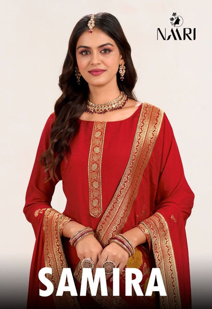 Samira Naari Jacquard Pant Style Suits Wholesaler Gujarat