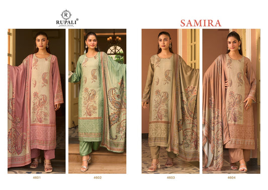 Samira Rupali Viscose Pashmina Suits Manufacturer