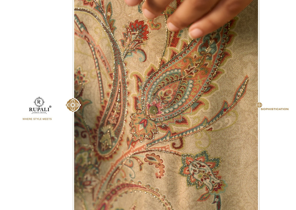 Samira Rupali Viscose Pashmina Suits Manufacturer