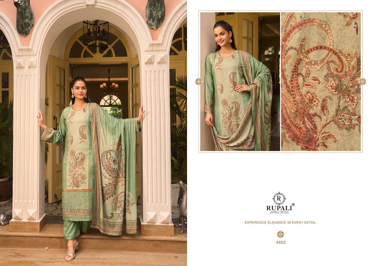Samira Rupali Viscose Pashmina Suits Manufacturer
