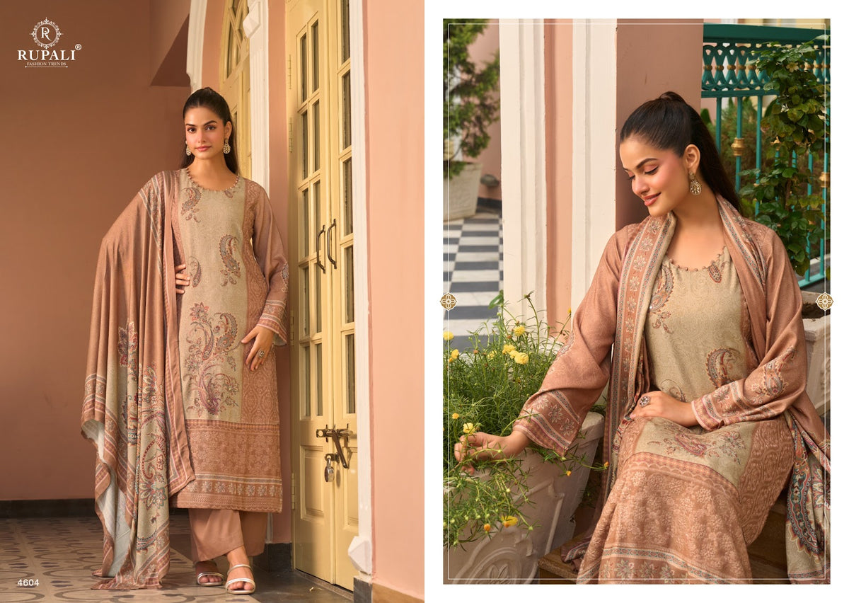 Samira Rupali Viscose Pashmina Suits Manufacturer
