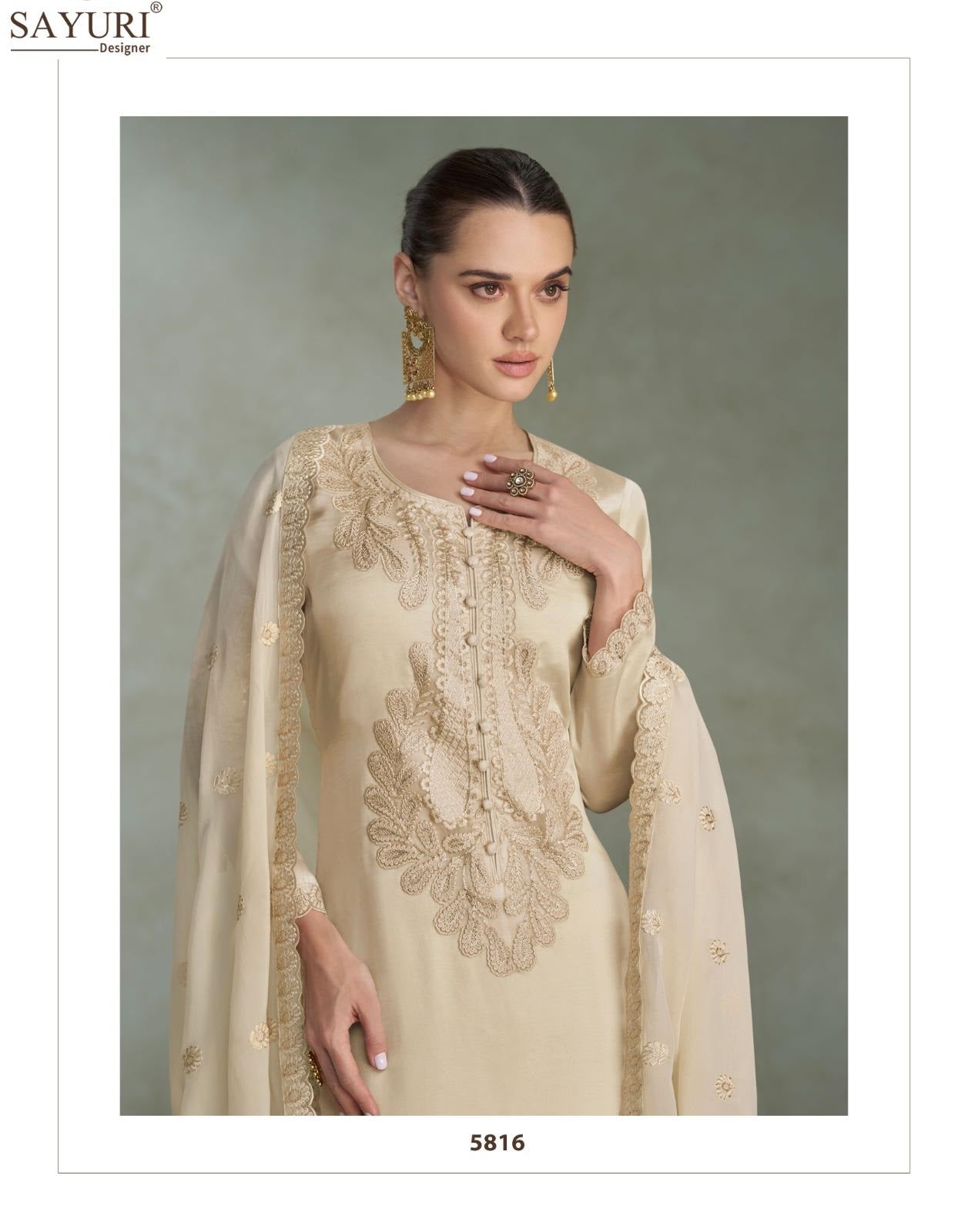 Samira Sayuri Chinnon Silk Readymade Plazzo Style Suits Exporter Gujarat