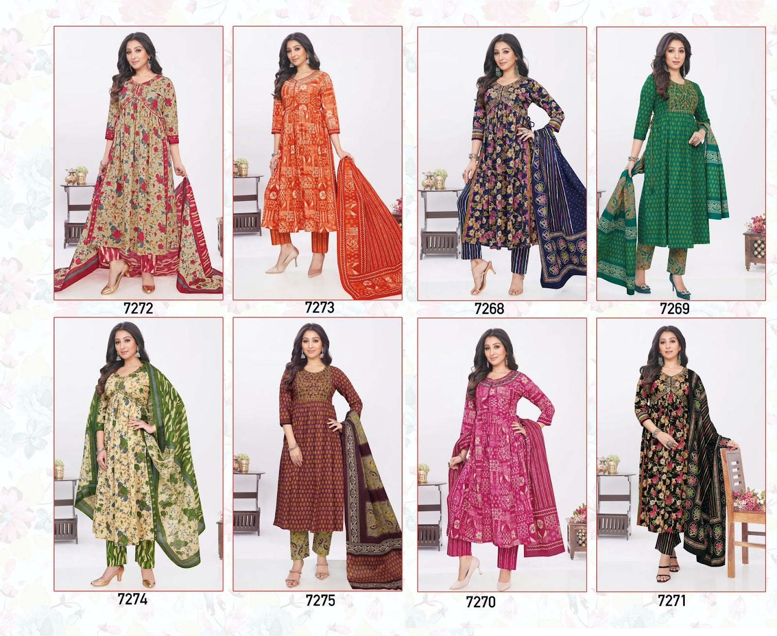 Samira Vol 2 Aarvi Fashions Cotton Readymade Pant Style Suits – Kavya ...