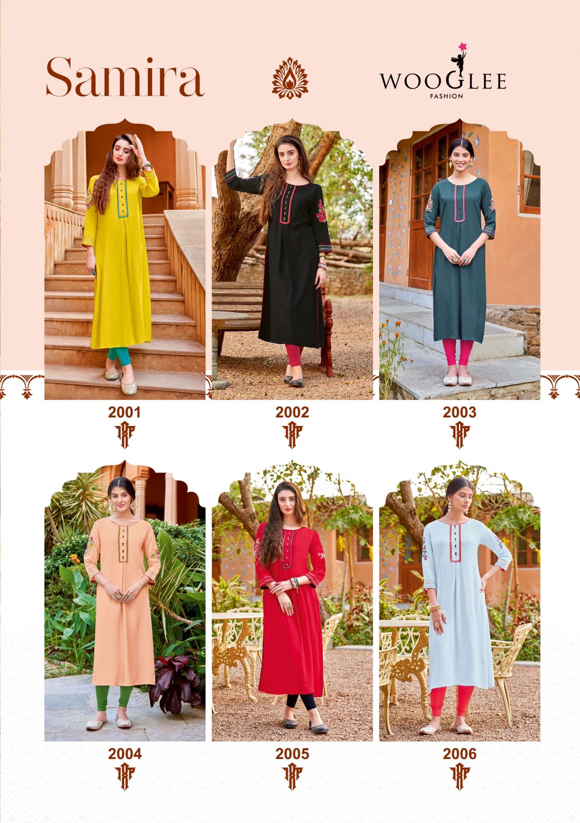 Samira Wooglee Rayon Long Straight Kurti