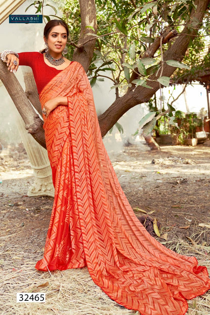 Samisha Vallabhi Prints Georgette Sarees Exporter