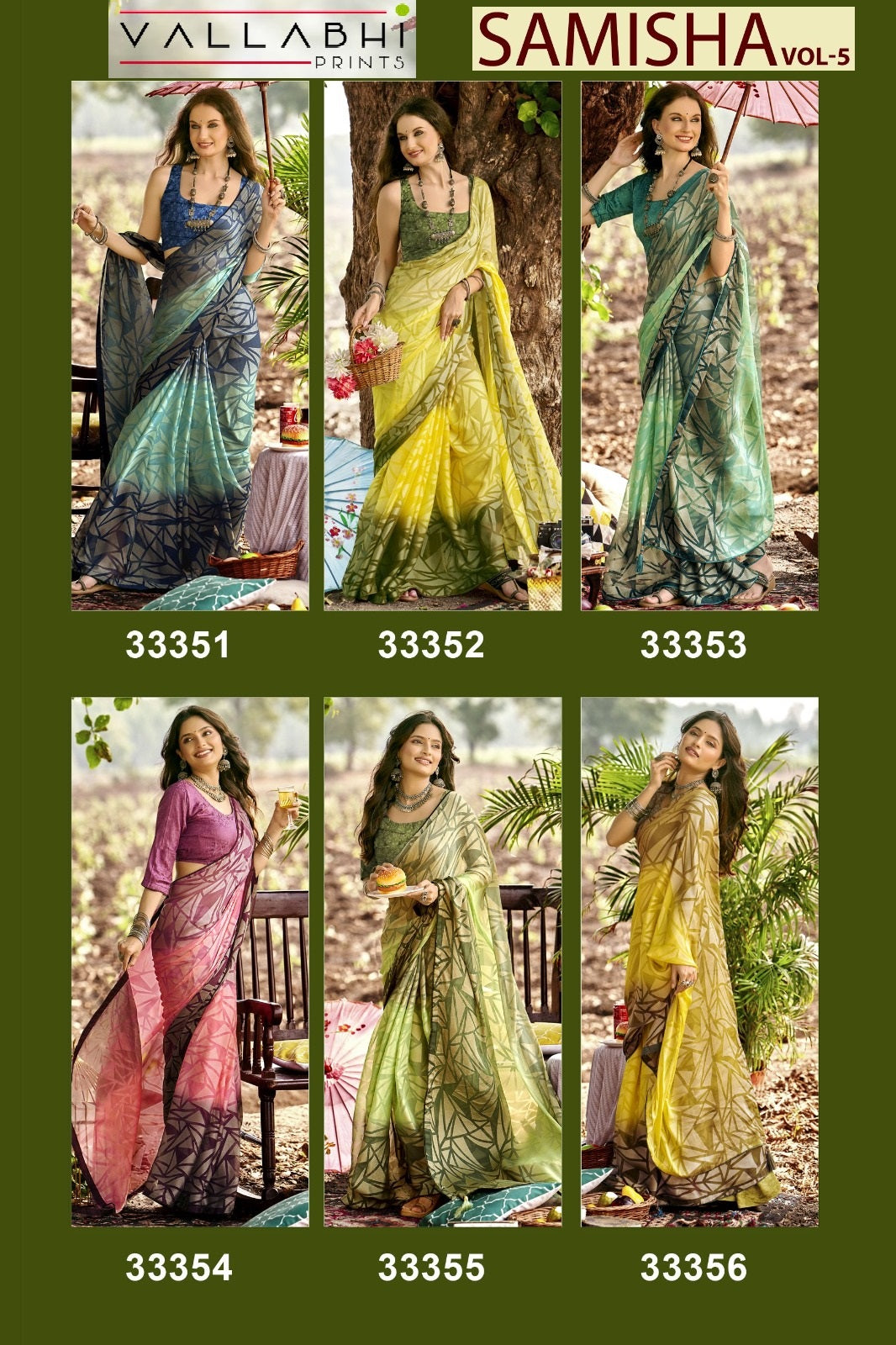 Samisha Vol 5 Vallabhi Prints Moss Sarees Manufacturer Gujarat