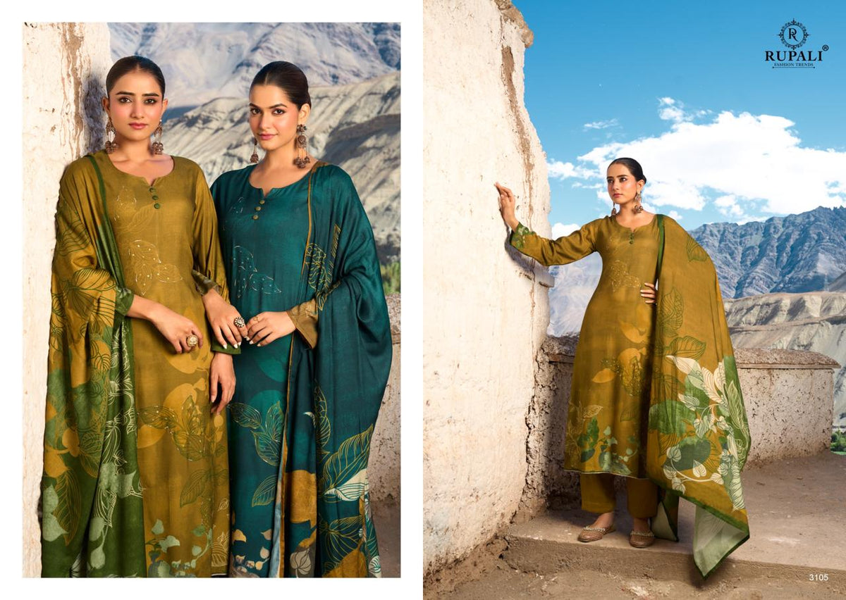 Samithra Rupali Viscose Pashmina Suits Exporter