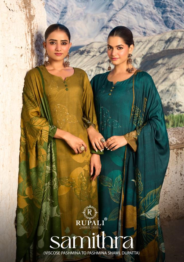 Samithra Rupali Viscose Pashmina Suits Exporter