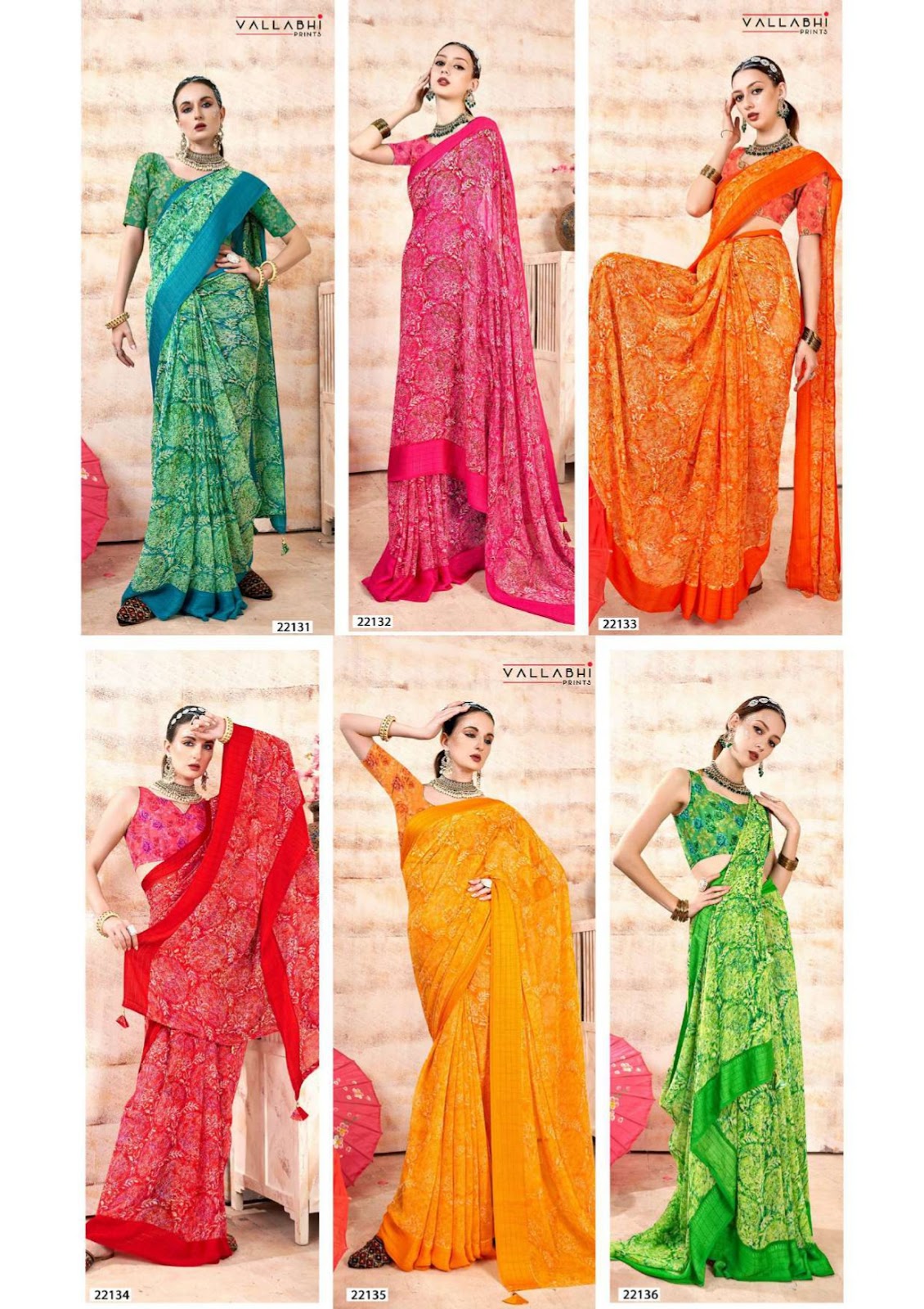Sampreeti Vol 3 Vallabhi Prints Georgette Sarees Manufacturer