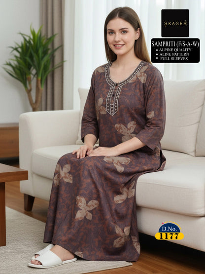 Sampriti 1606 Skager Alpine Night Gowns Supplier India