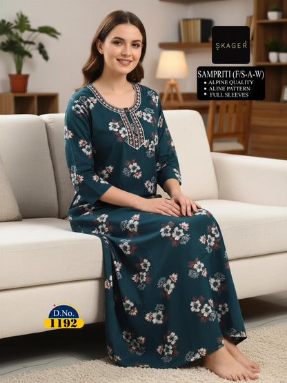 Sampriti 1606 Skager Alpine Night Gowns Supplier India
