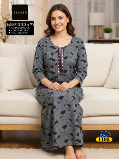 Sampriti 1606 Skager Alpine Night Gowns Supplier India