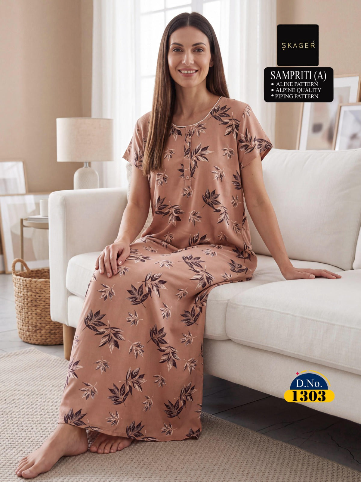 Sampriti A Skager Alpine Night Gowns Wholesaler India