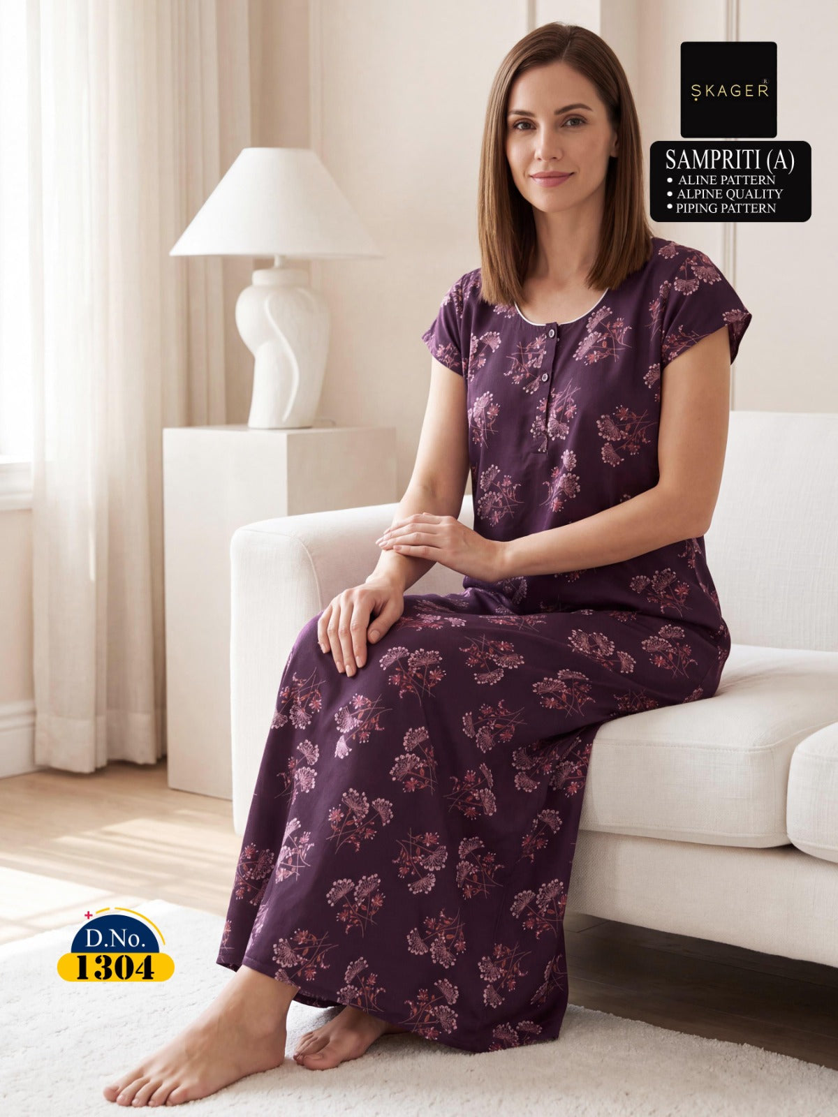 Sampriti A Skager Alpine Night Gowns Wholesaler India