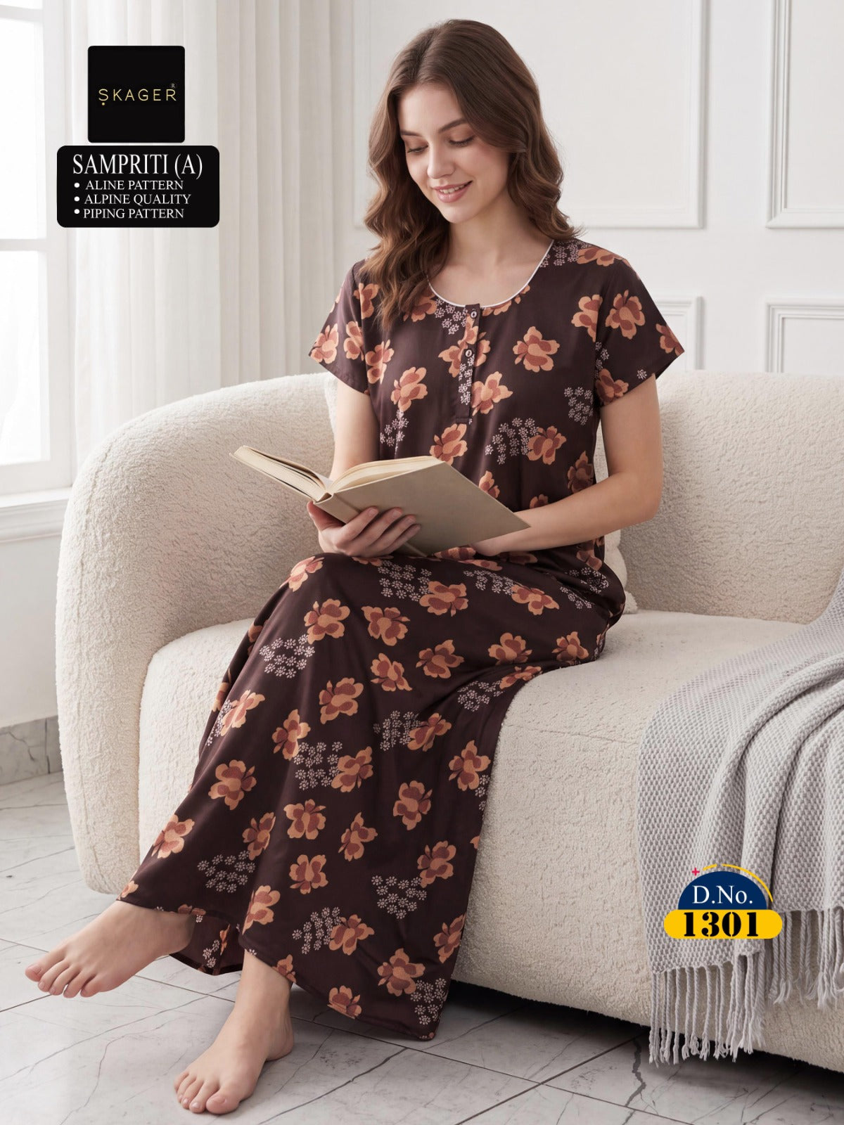 Sampriti A Skager Alpine Night Gowns Wholesaler India