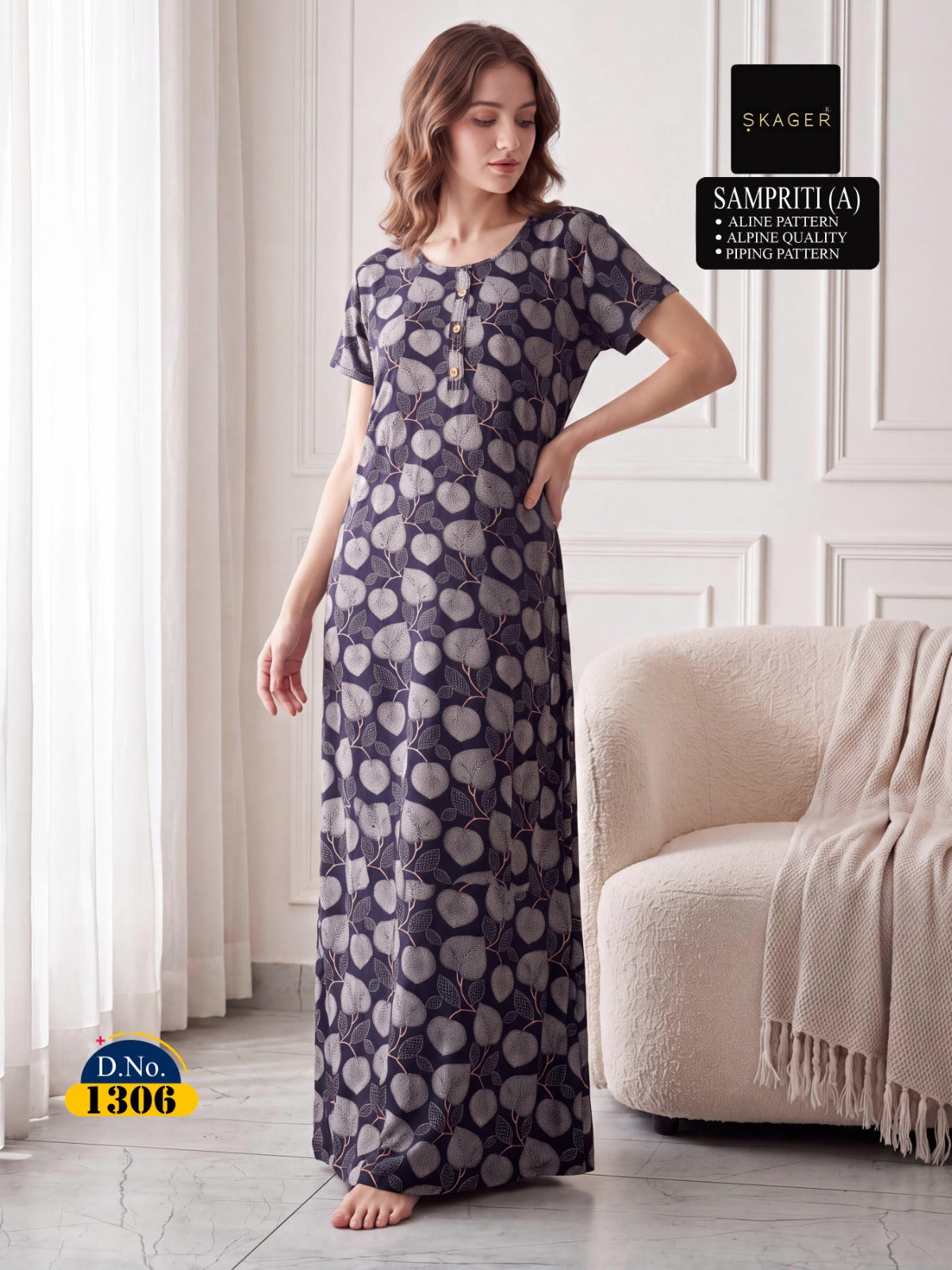 Sampriti A Skager Alpine Night Gowns Wholesaler India