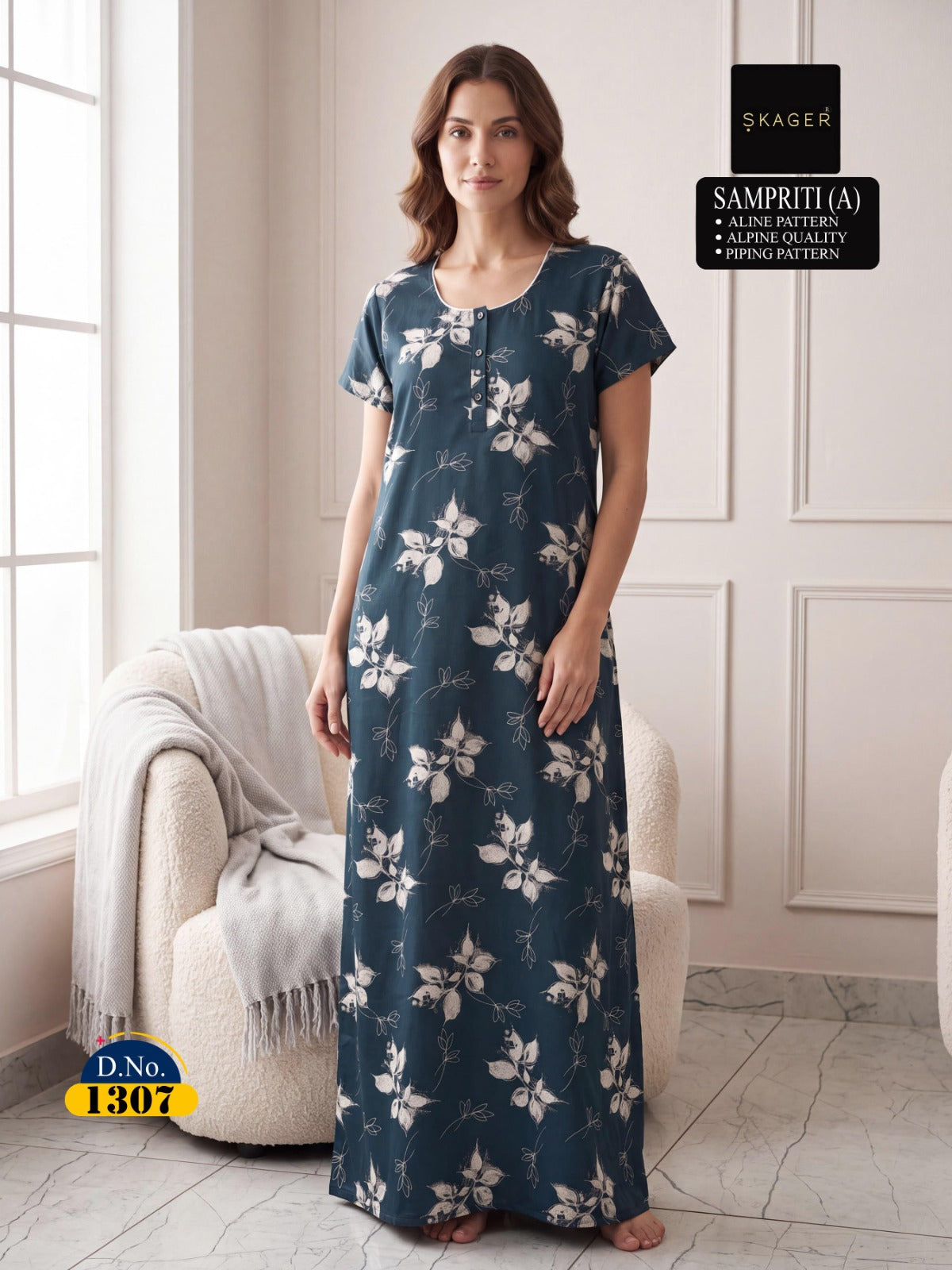 Sampriti A Skager Alpine Night Gowns Wholesaler India