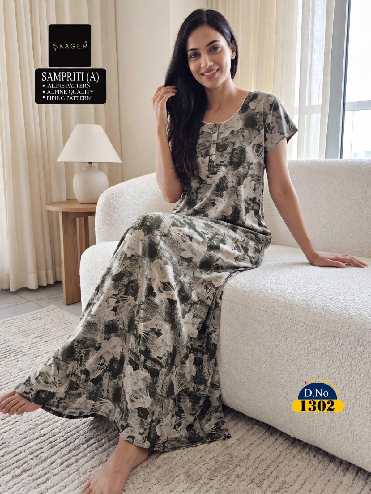 Sampriti A Skager Alpine Night Gowns Wholesaler India