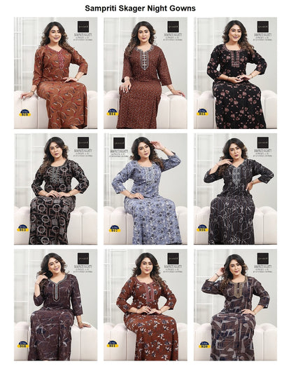 Sampriti Skager Alpine Night Gowns Wholesaler India