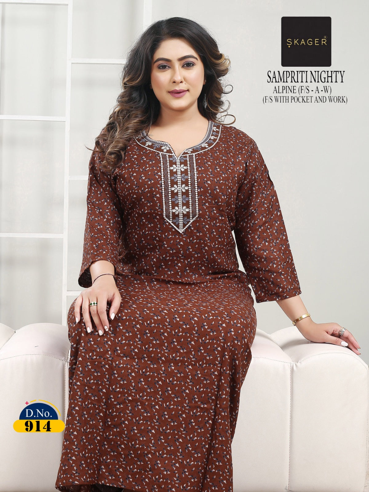 Sampriti Skager Alpine Night Gowns Wholesaler India
