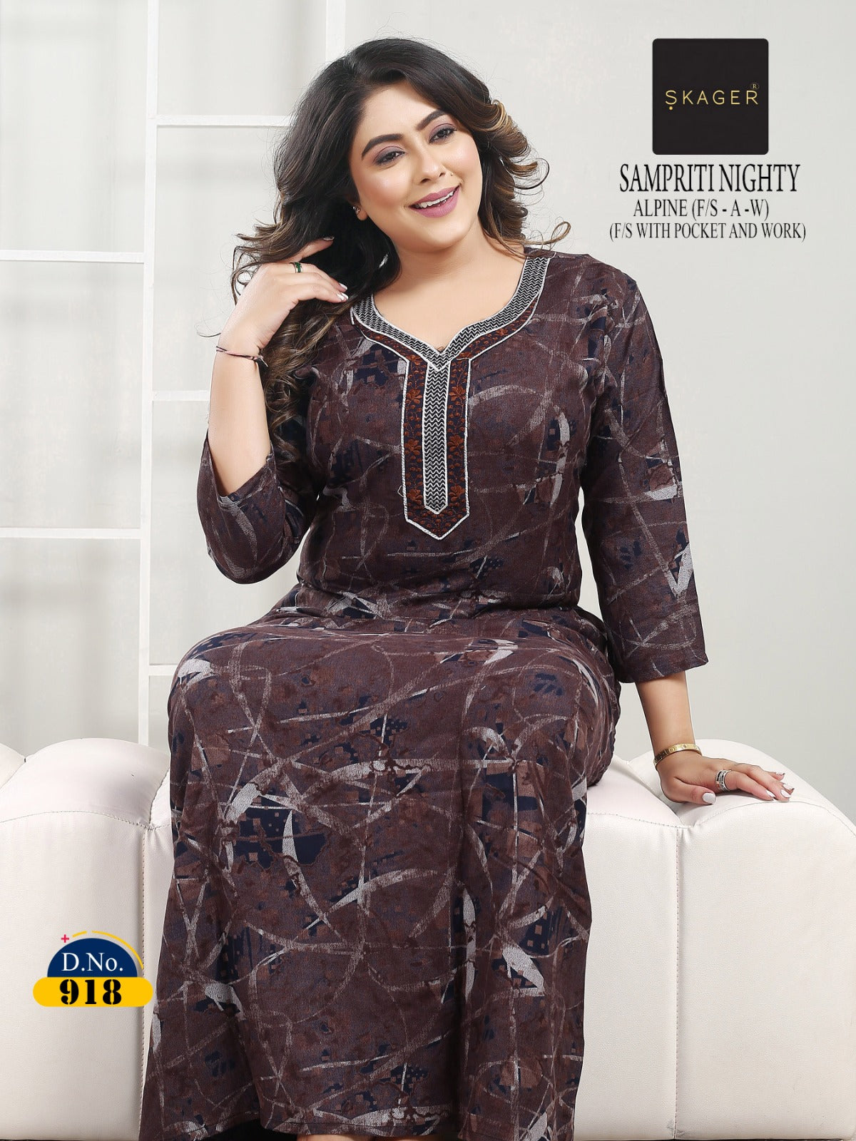 Sampriti Skager Alpine Night Gowns Wholesaler India