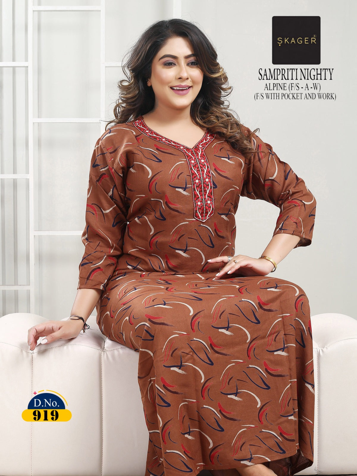 Sampriti Skager Alpine Night Gowns Wholesaler India