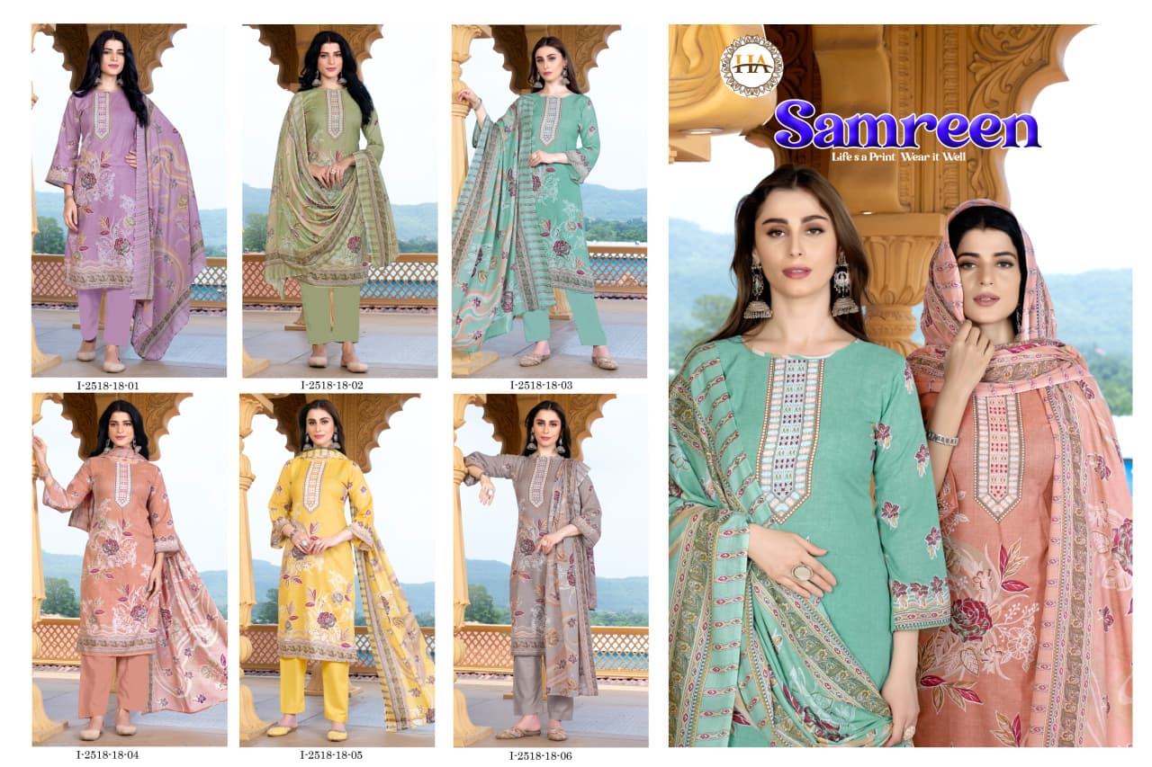 Samreen Harshit Fashion Cambric Karachi Salwar Suits Exporter India
